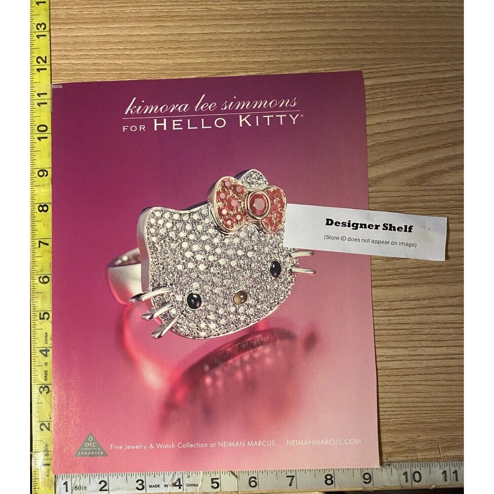 Hello Kitty Rhinestone Rings Kimora Lee Simmons Print Advertisement
